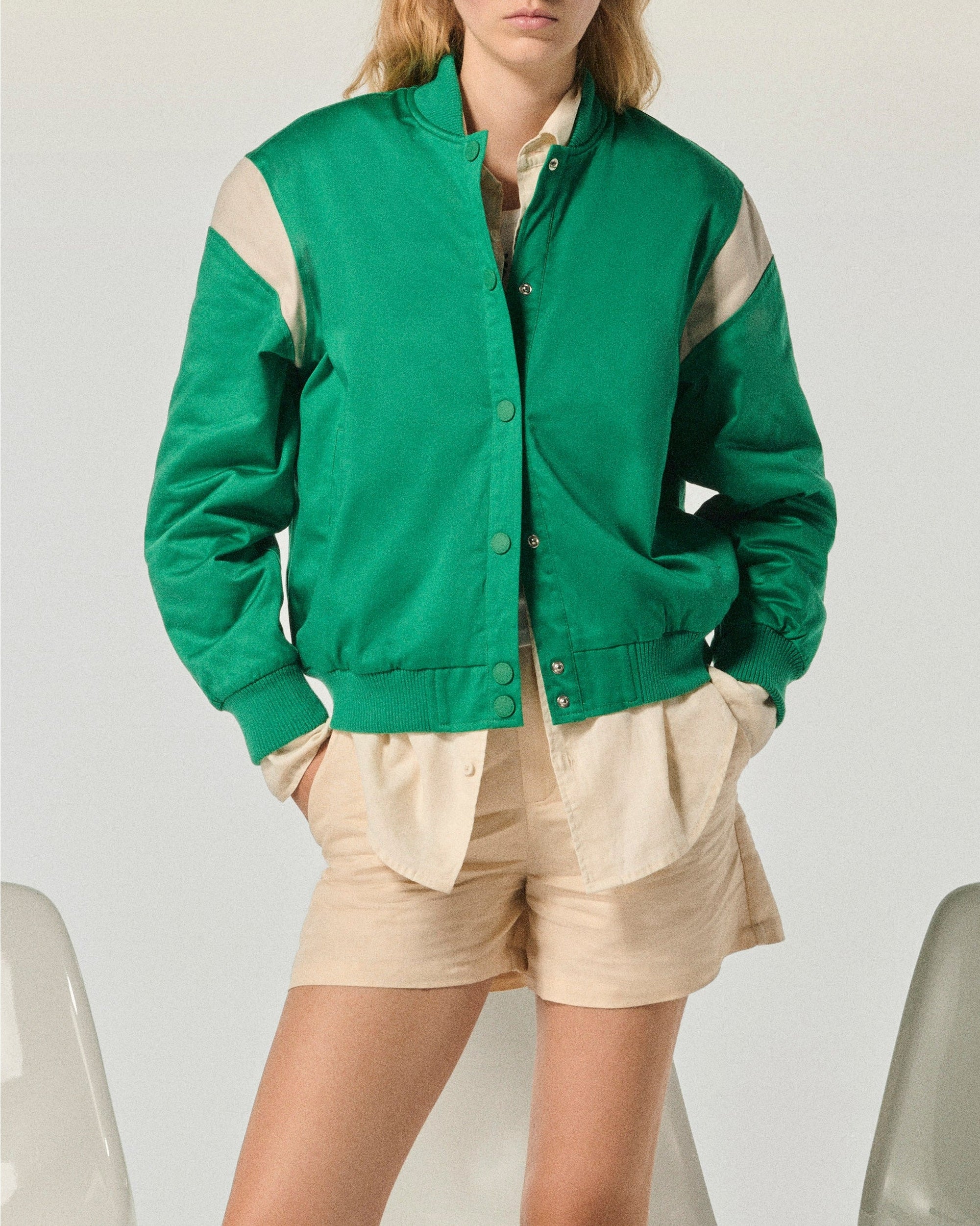 Veste teddy boutonnée - Winter Green