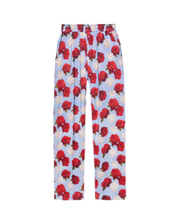 Pantalon large en soie - Coquillage