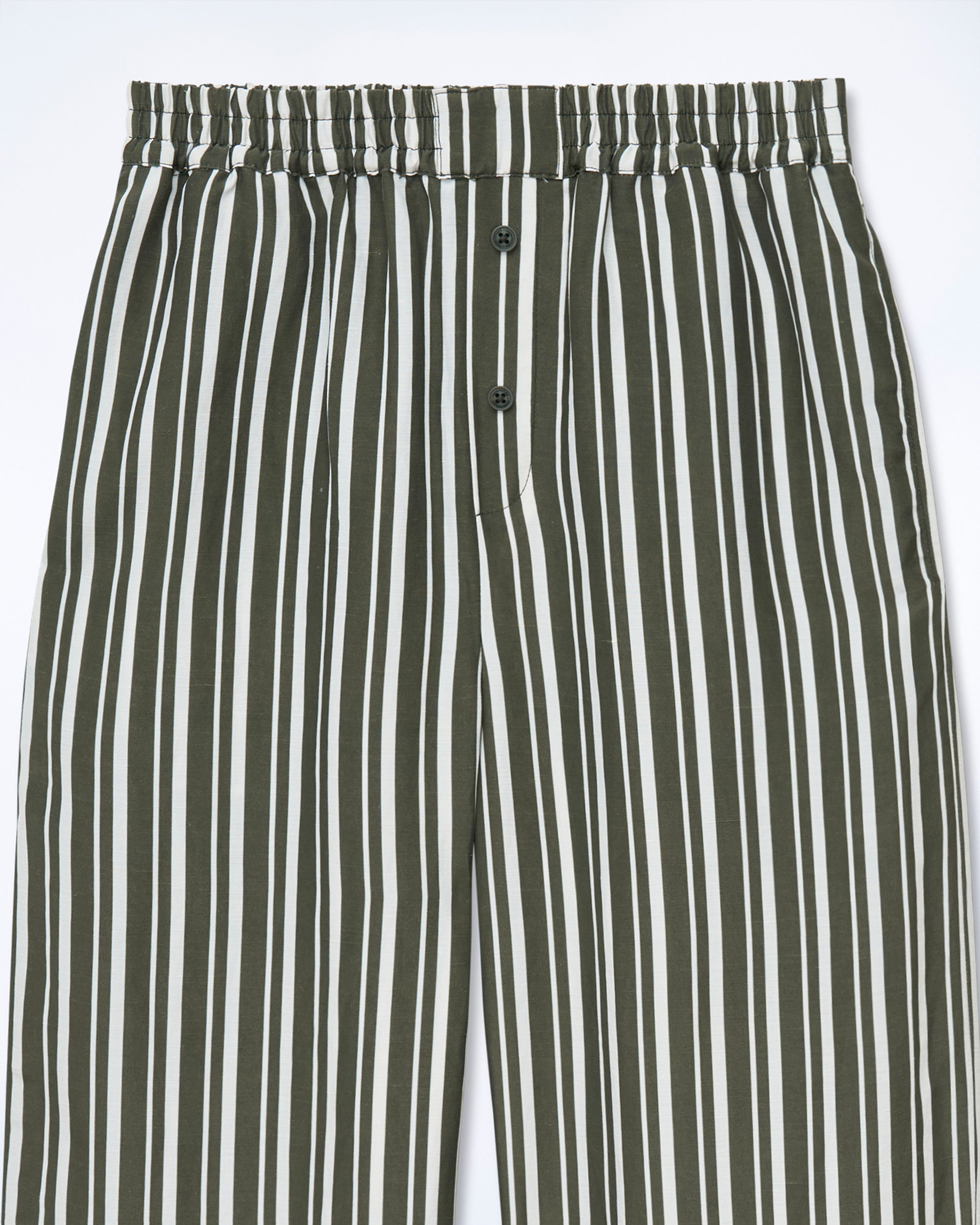 Pantalon large à rayures - Kaki