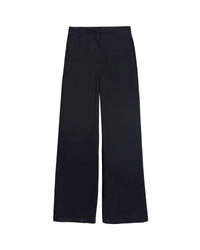 Pantalon large en soie - Noir