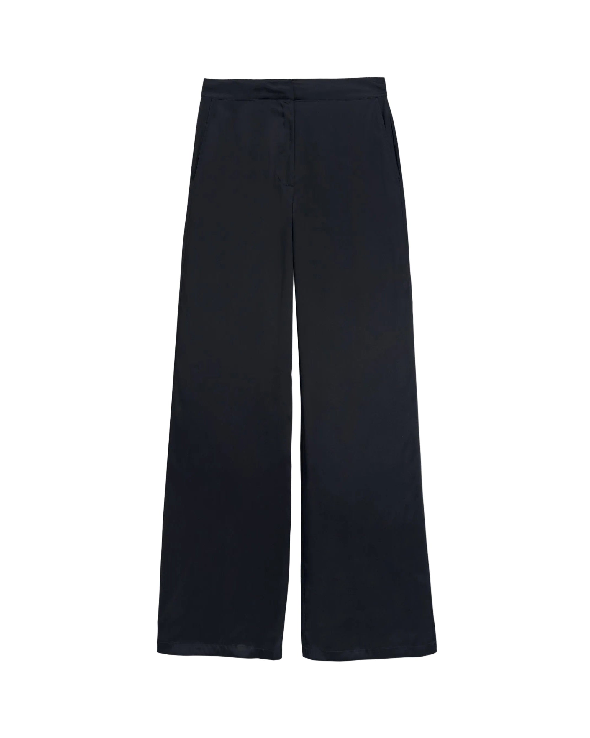 Pantalon large en soie - Noir