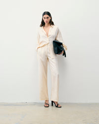 Pantalon Large Joya  - Champagne Jacquard