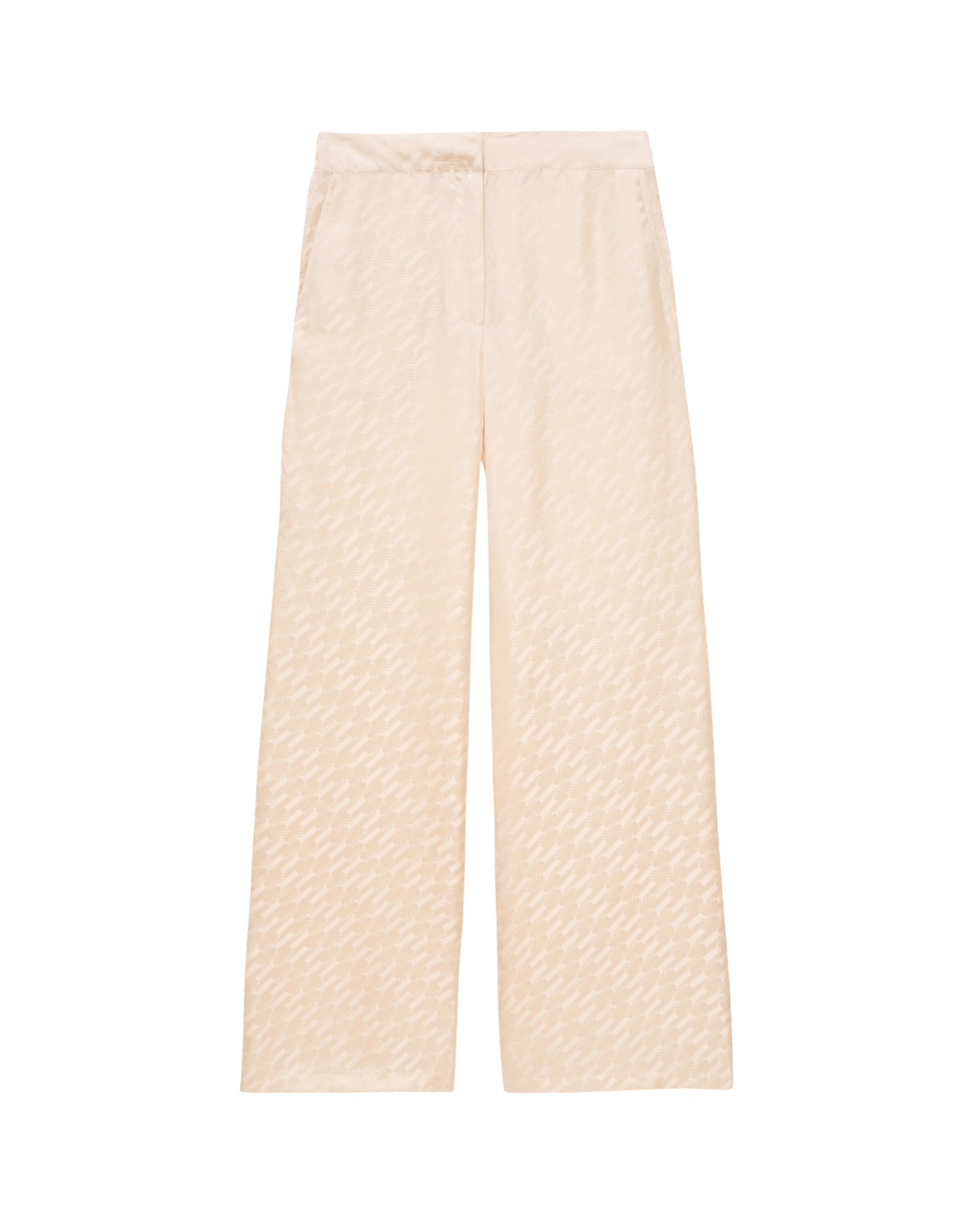 Pantalon large en soie - Champagne Jacquard