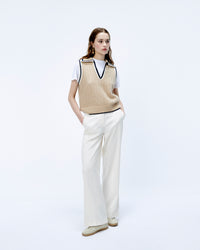 ECRU / NEW / QTY : 18 / Pantalon Large - Ecru