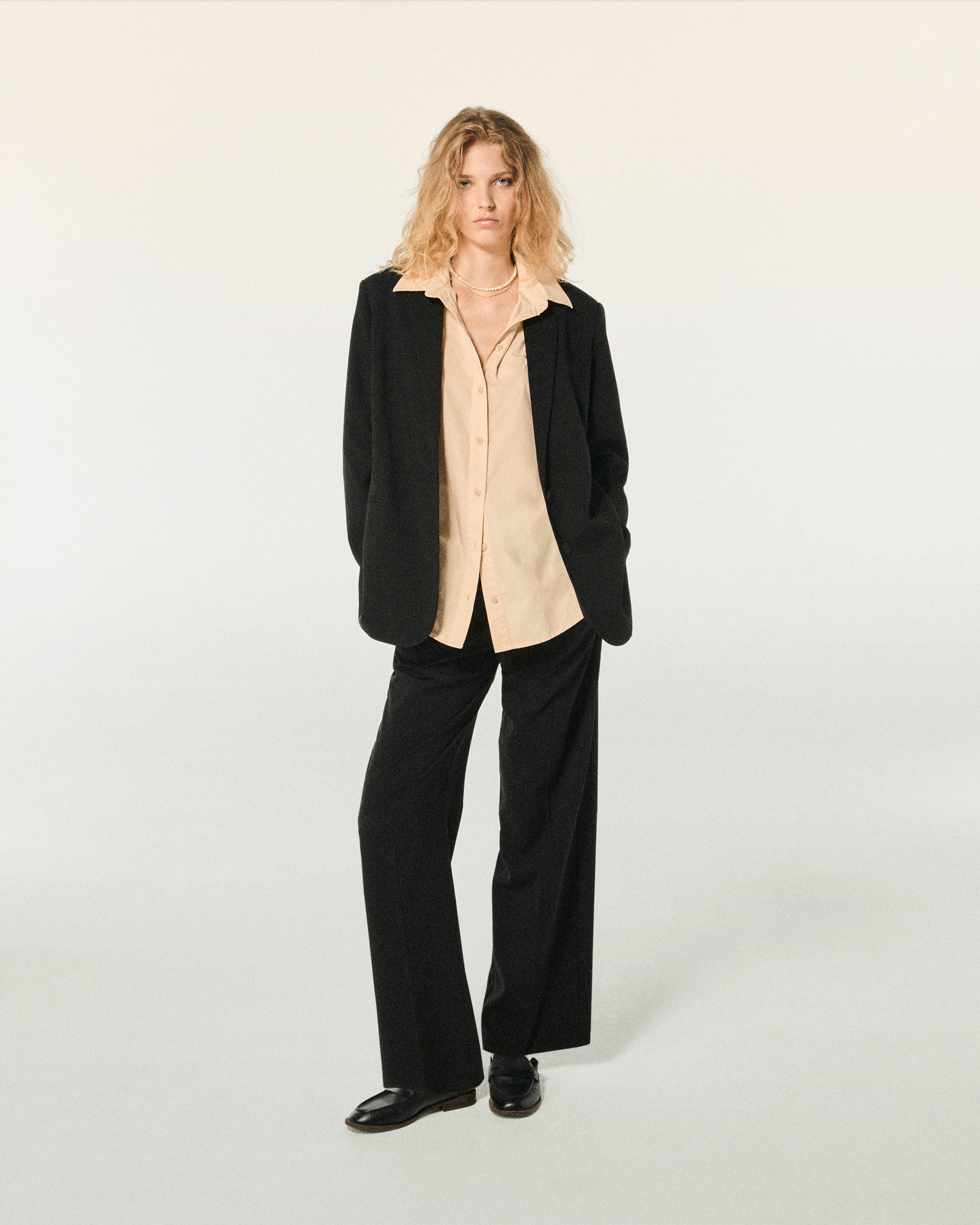 NOIR / NEW / QTY : 34 / Pantalon Large - Noir