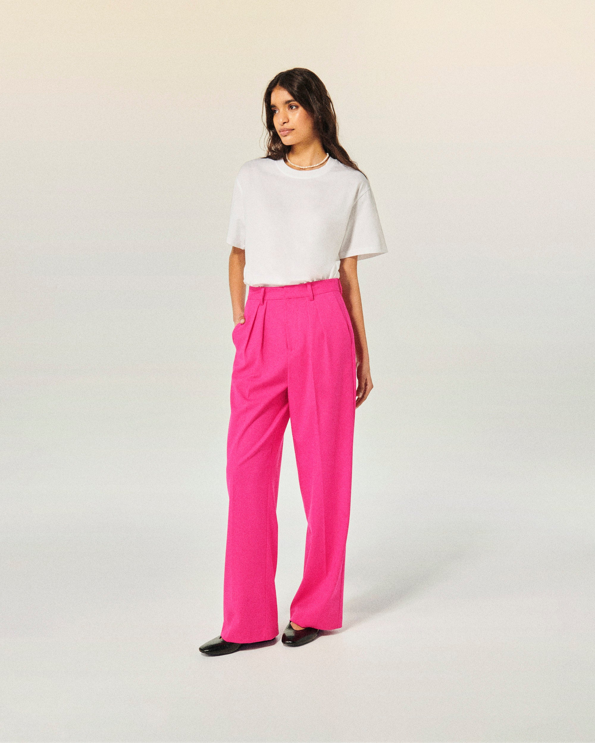 FLASH PINK / NEW / QTY : 68 / Pantalon Large - Flash Pink