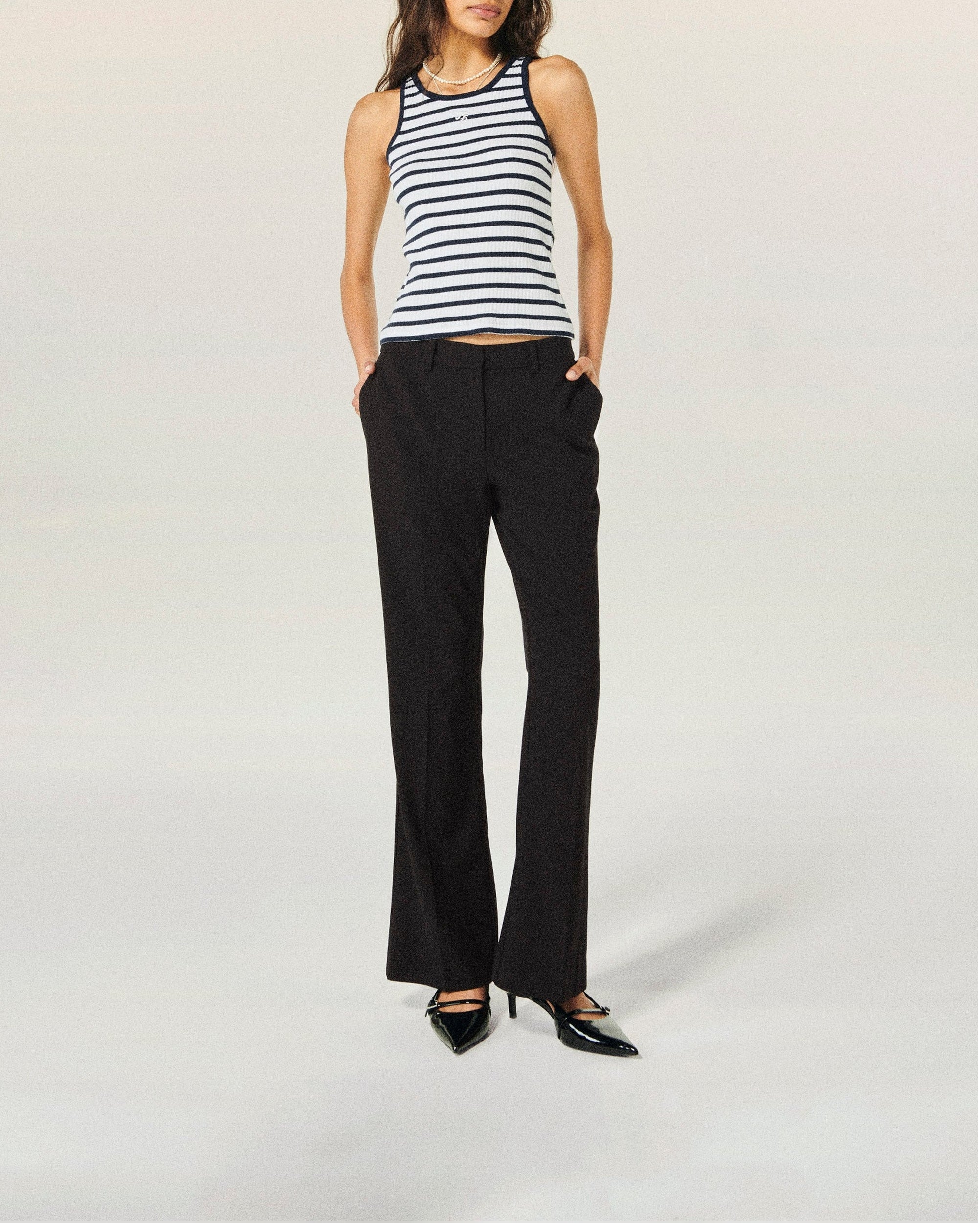 Pantalon large pattes d'éléphant - Noir