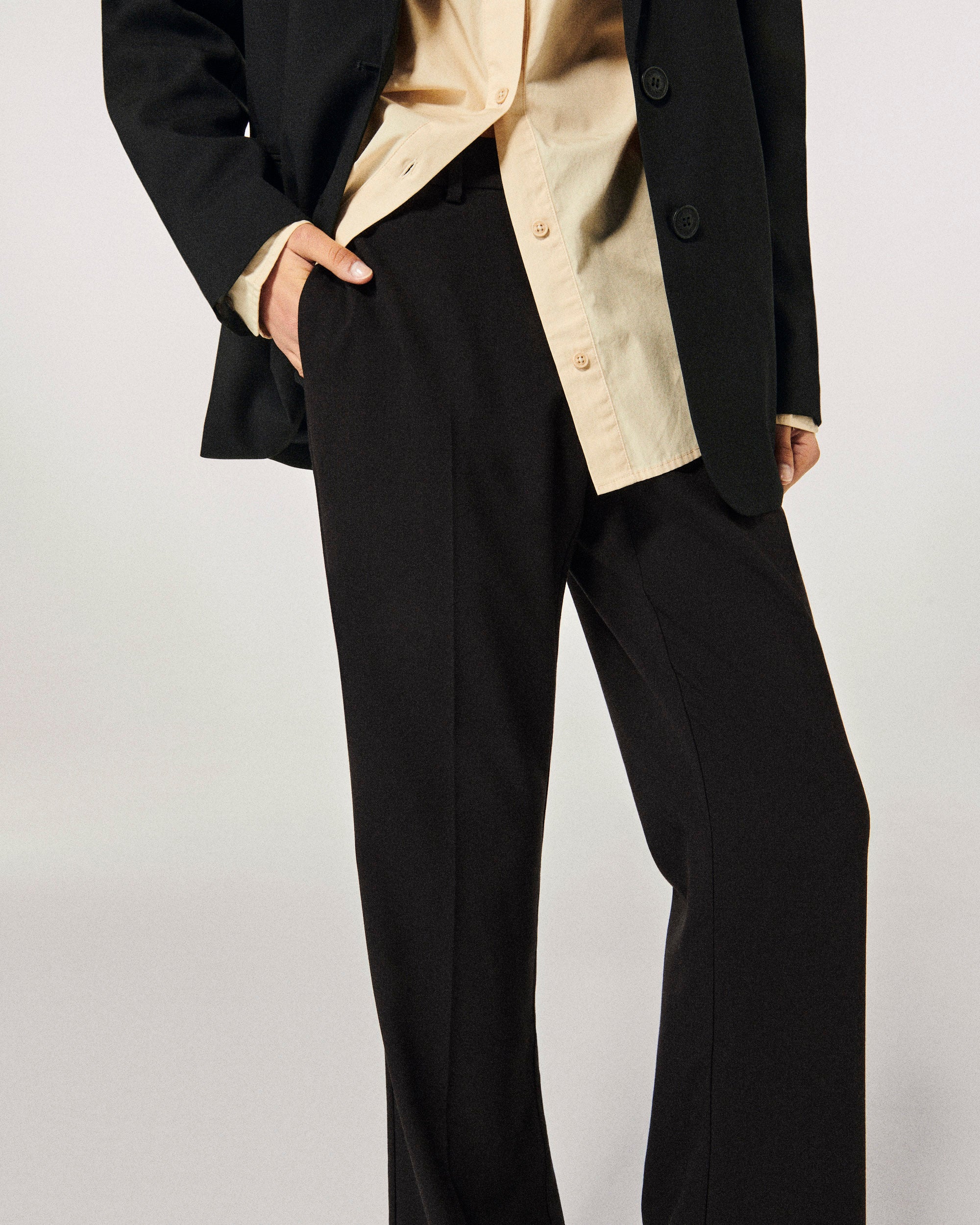 Pantalon large pattes d'éléphant - Noir