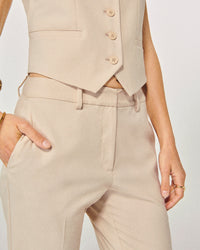 Pantalon large - Sable