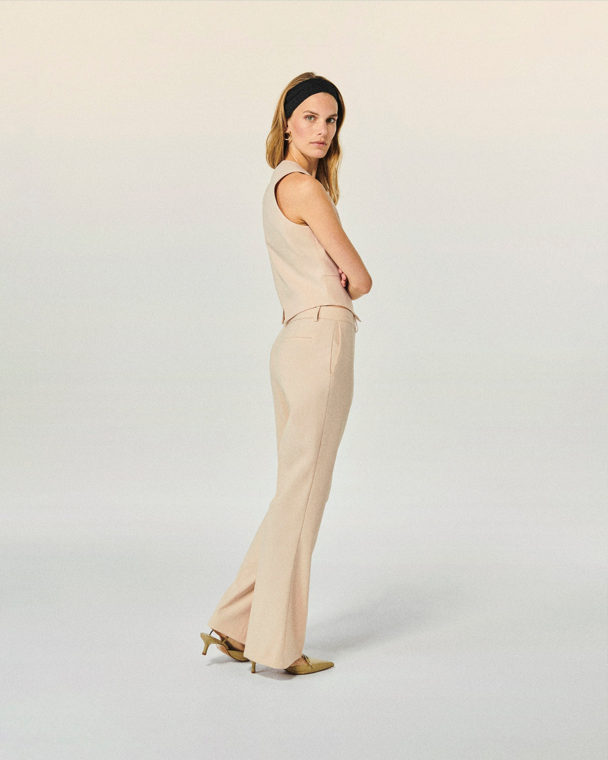 Pantalon Large   - Sable