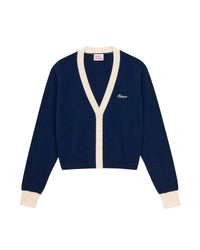 Cardigan bicolore en cachemire - College Blue