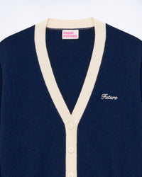 COLLEGE BLUE / NEW / QTY : 1 / Pull Cardigan Bicolore - College Blue