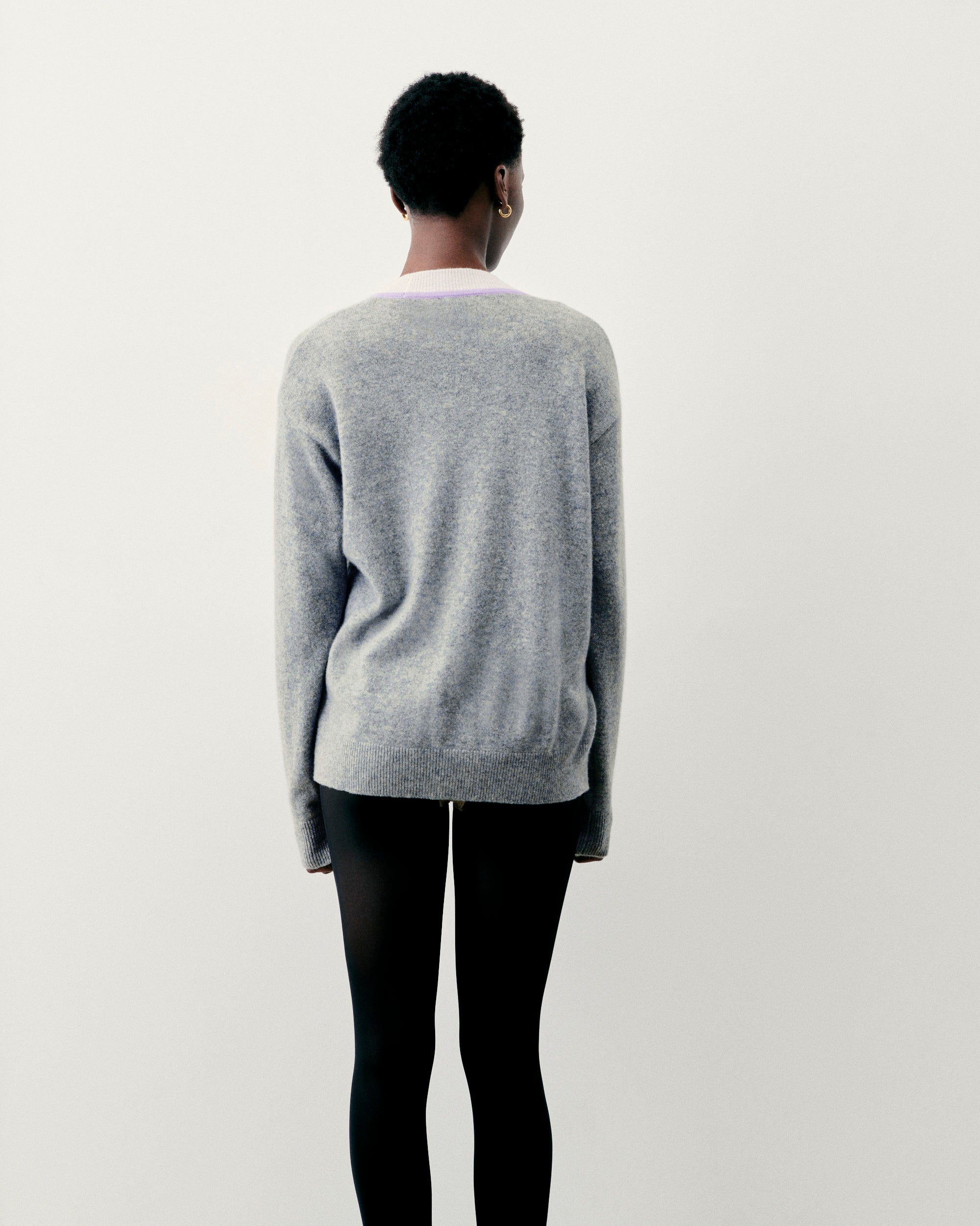 Cardigan en cachemire - Gris Chiné Foncé