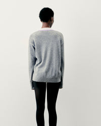 GRIS CHINE FONCE / NEW / QTY : 1 / Pull Cardigan - Gris Chine Fonce