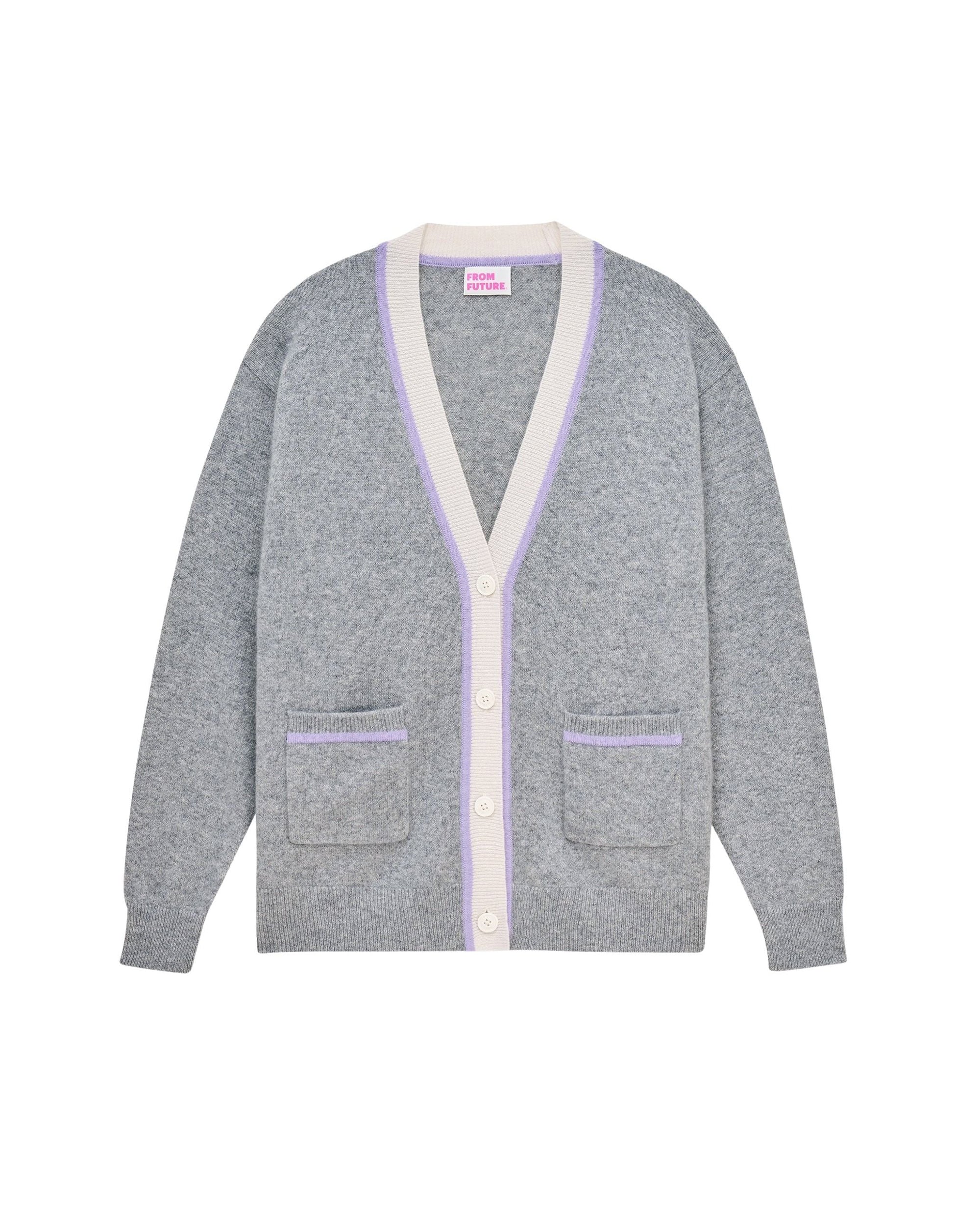 Cardigan en cachemire - Gris Chiné Foncé