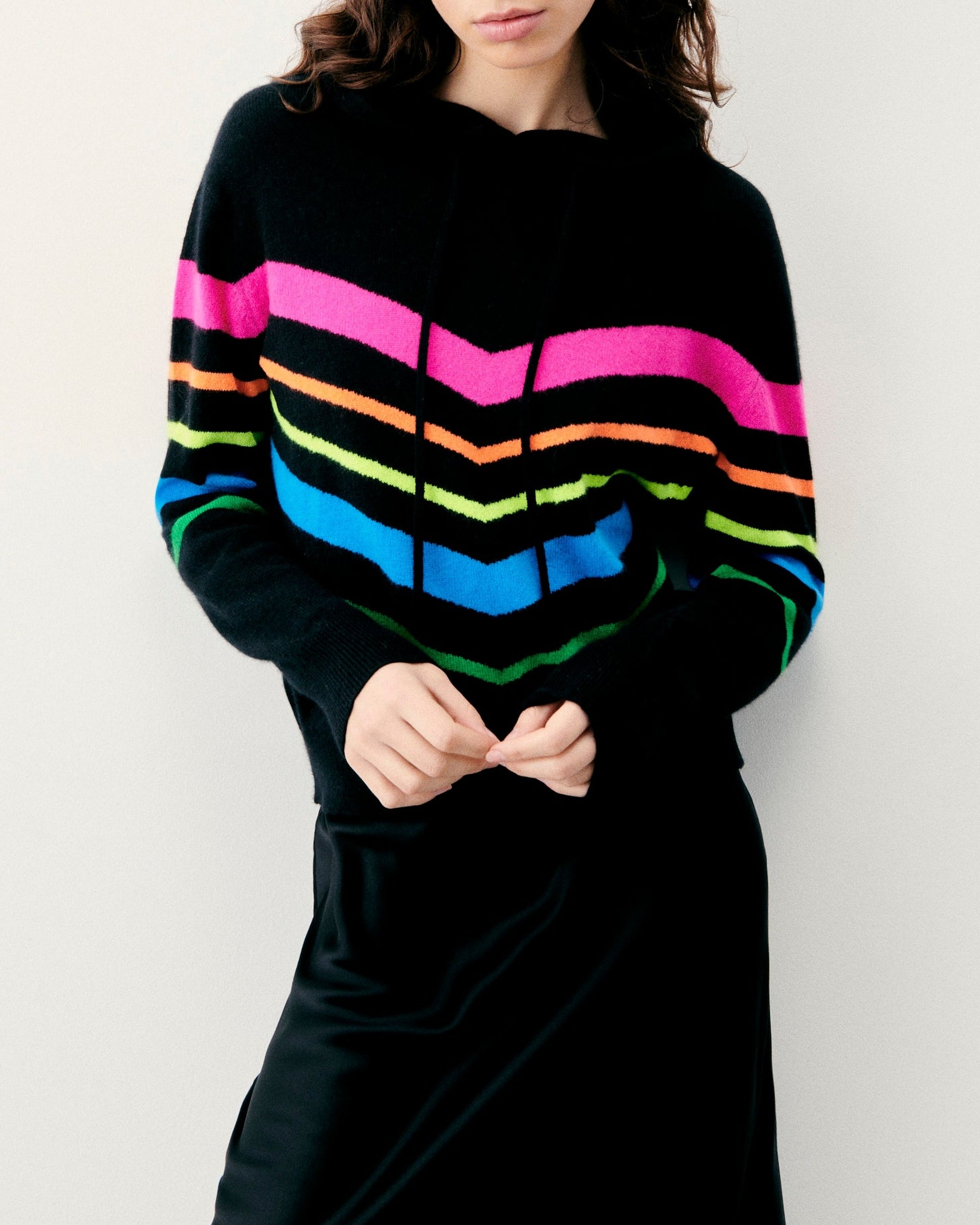Hoodie en cachemire - Noir