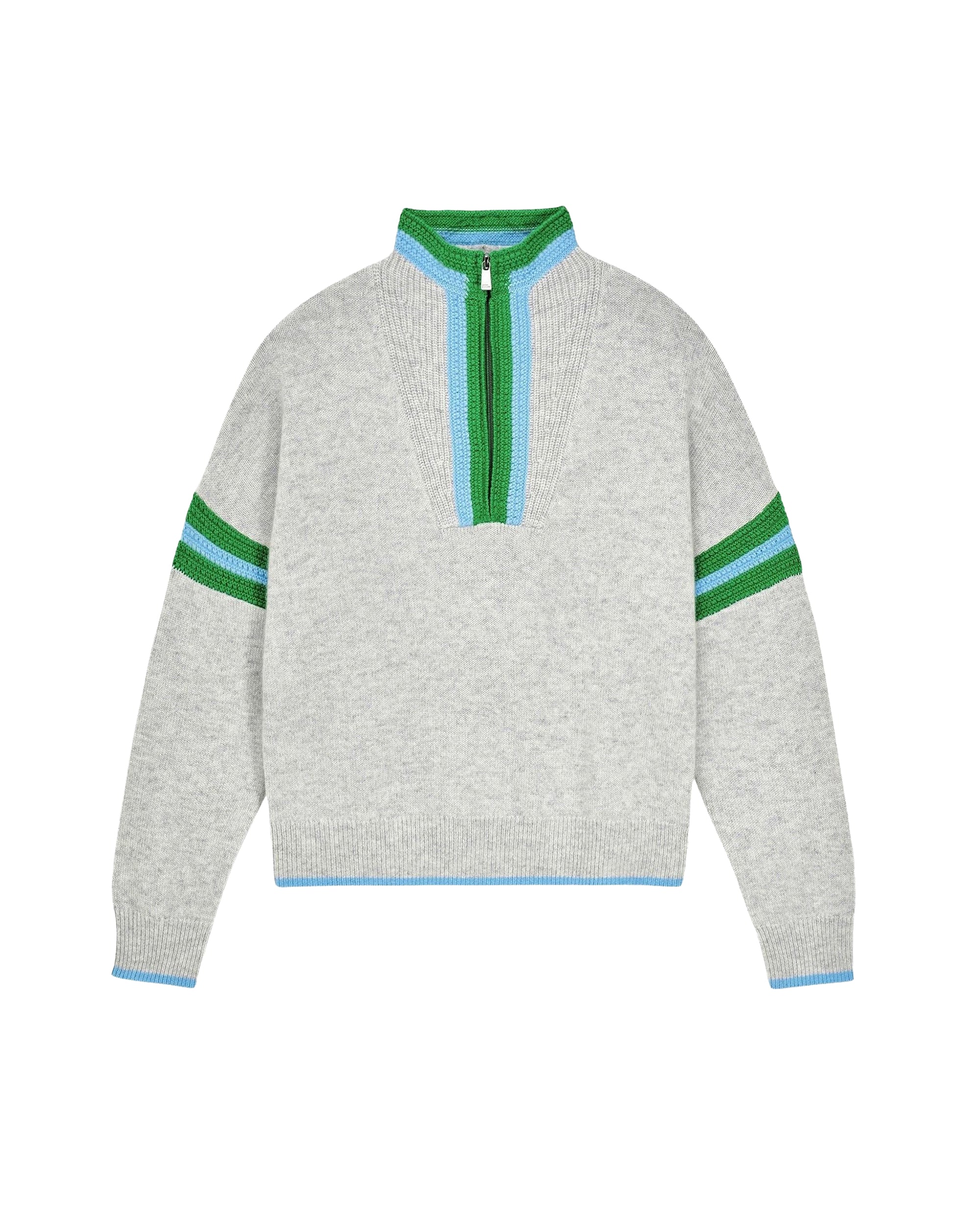 Pull à col camionneur en cachemire - Gris Chiné Clair