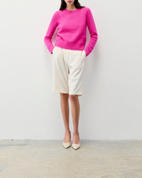 Pull à col rond en cachemire - Fuschia Pink