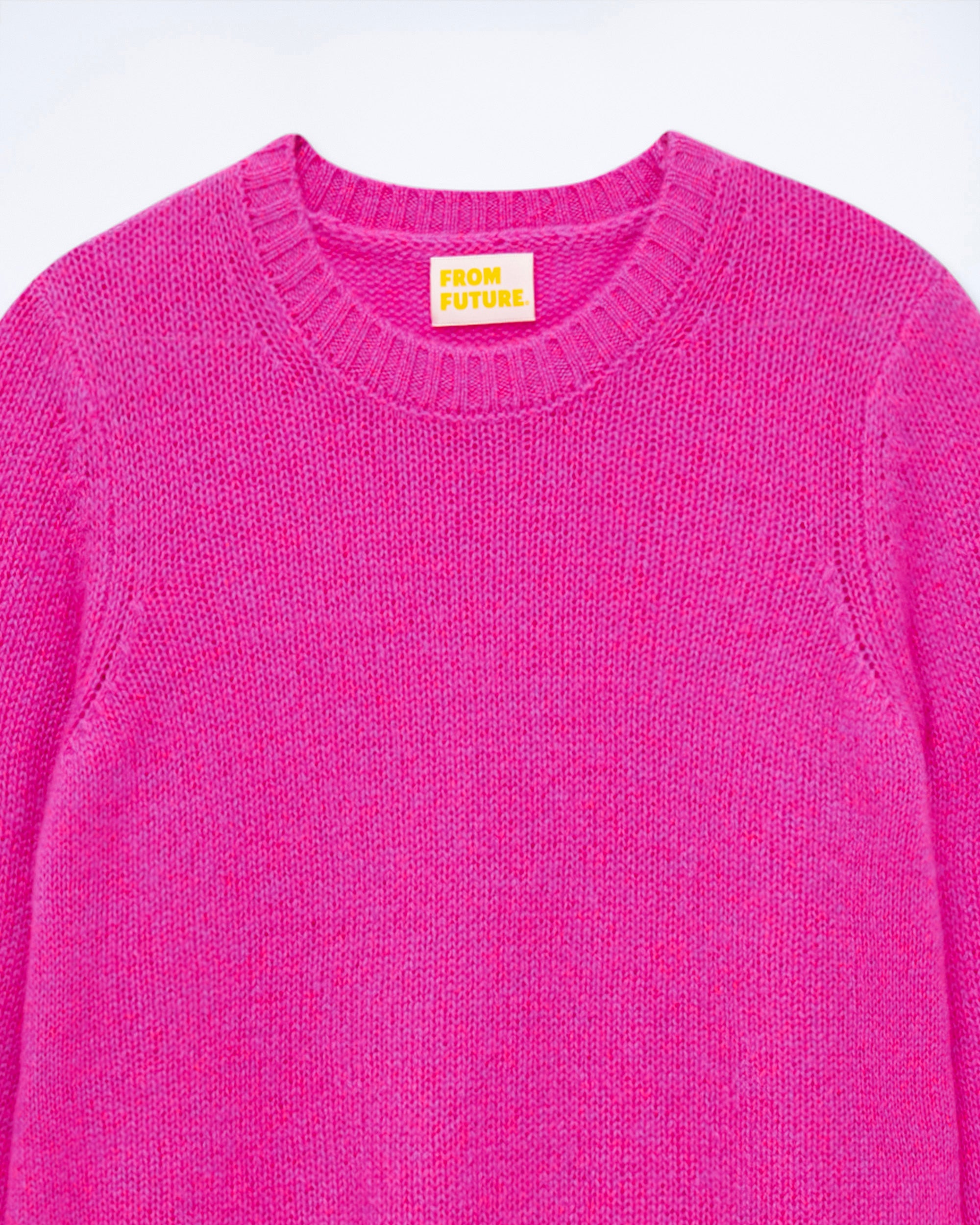 Pull à col rond en cachemire - Fuschia Pink
