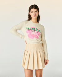 Pull Col Rond Vacation - Ecru