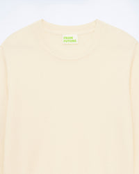 ECRU / NEW / QTY : 0 / Pull Col Rond Bas Liseret Multicolore - Ecru