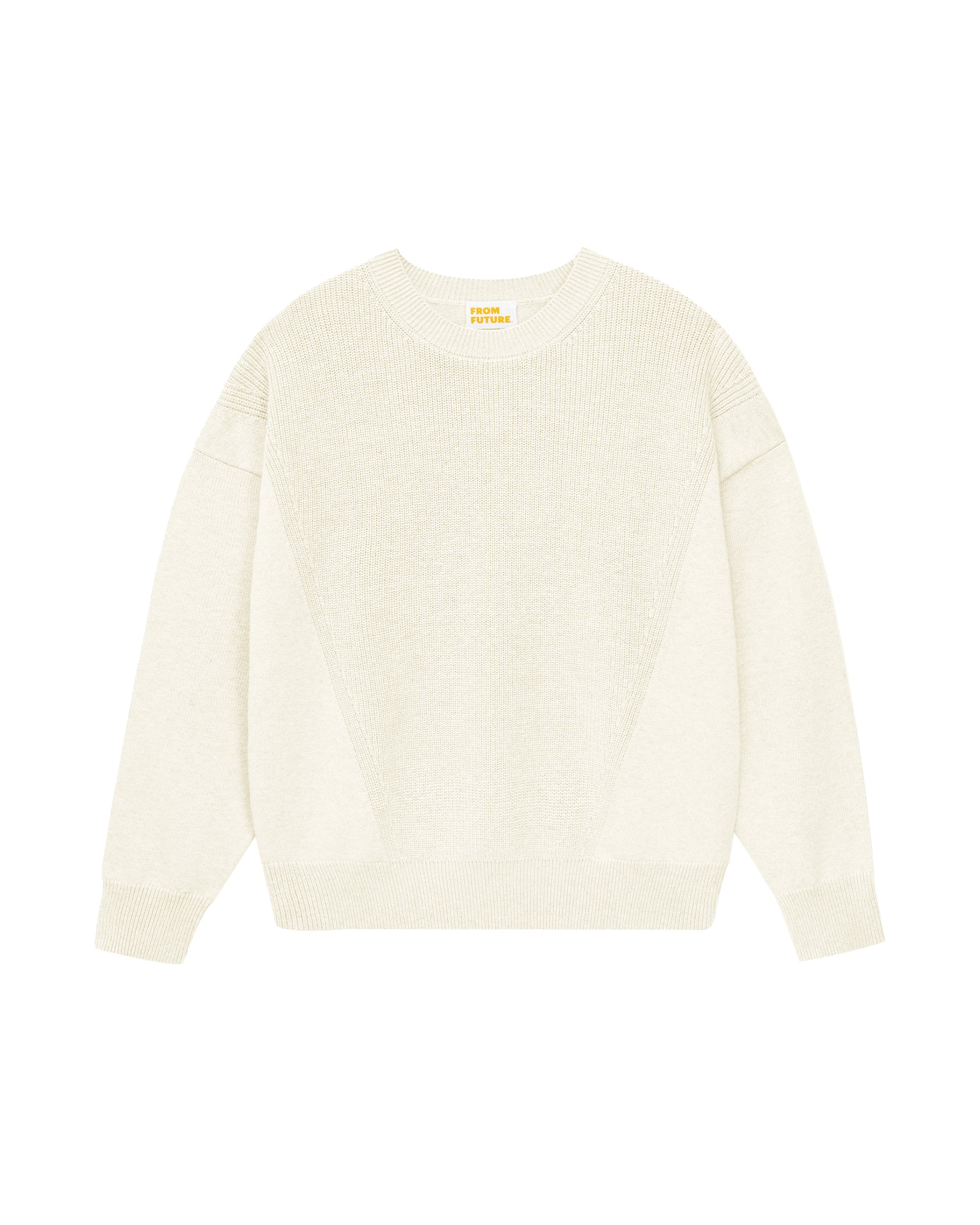 Pull Col Rond Maille Perlée - Ecru