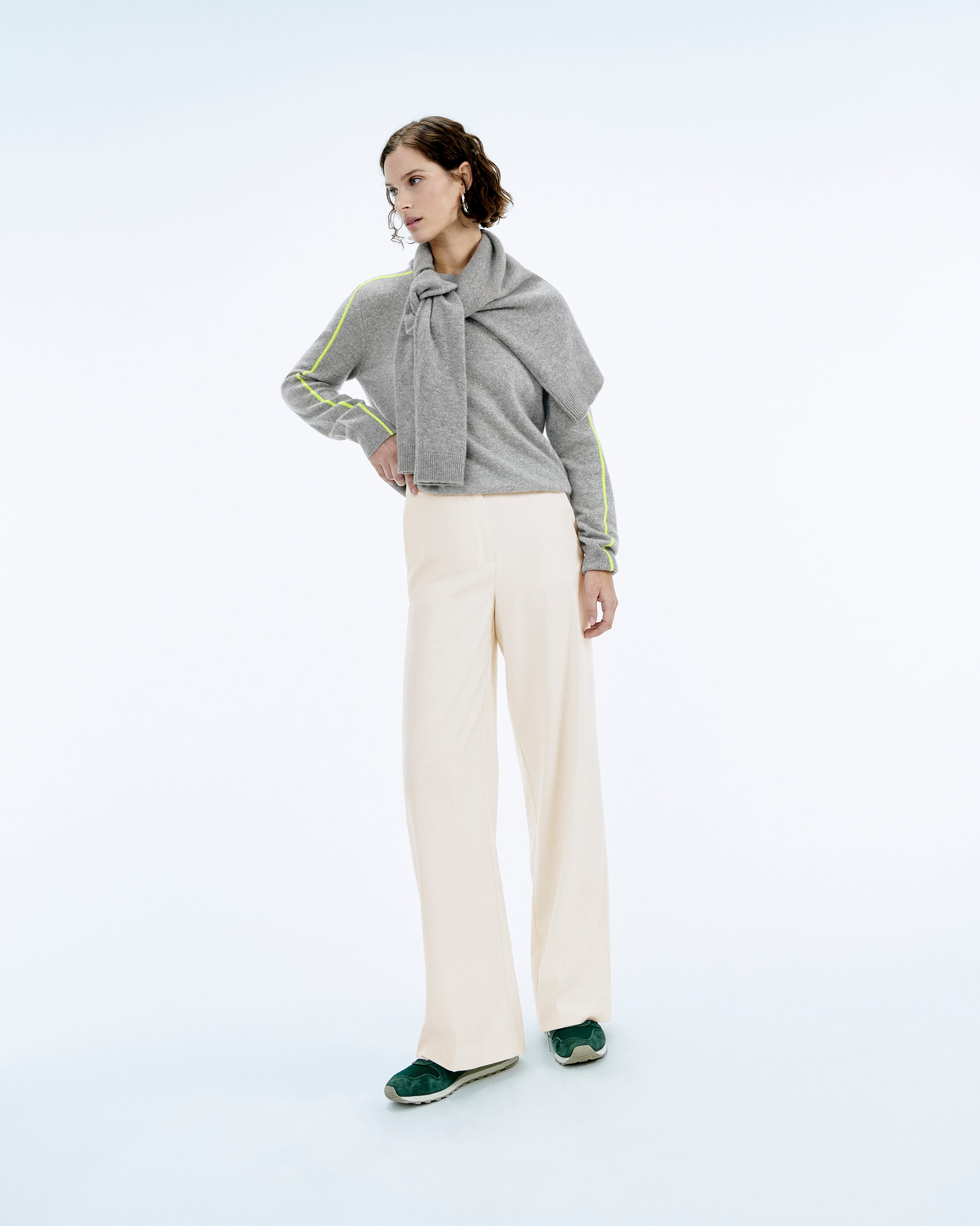 GRIS CHINE FONCE / NEW / QTY : 1 / Pull Col Rond - Gris Chine Fonce