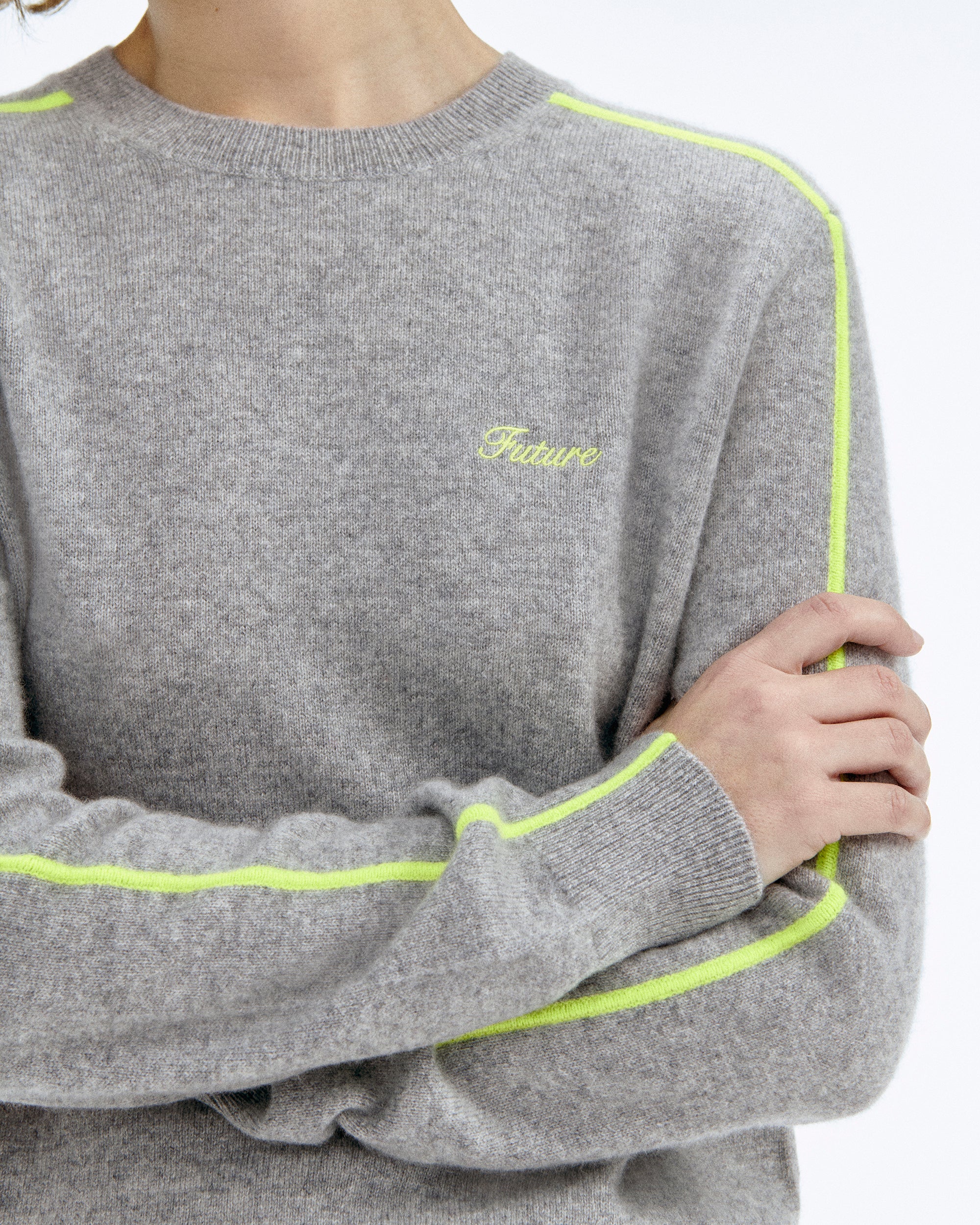 GRIS CHINE FONCE / NEW / QTY : 1 / Pull Col Rond - Gris Chine Fonce