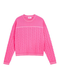 Pull à col rond Future en cachemire - Magic Pink