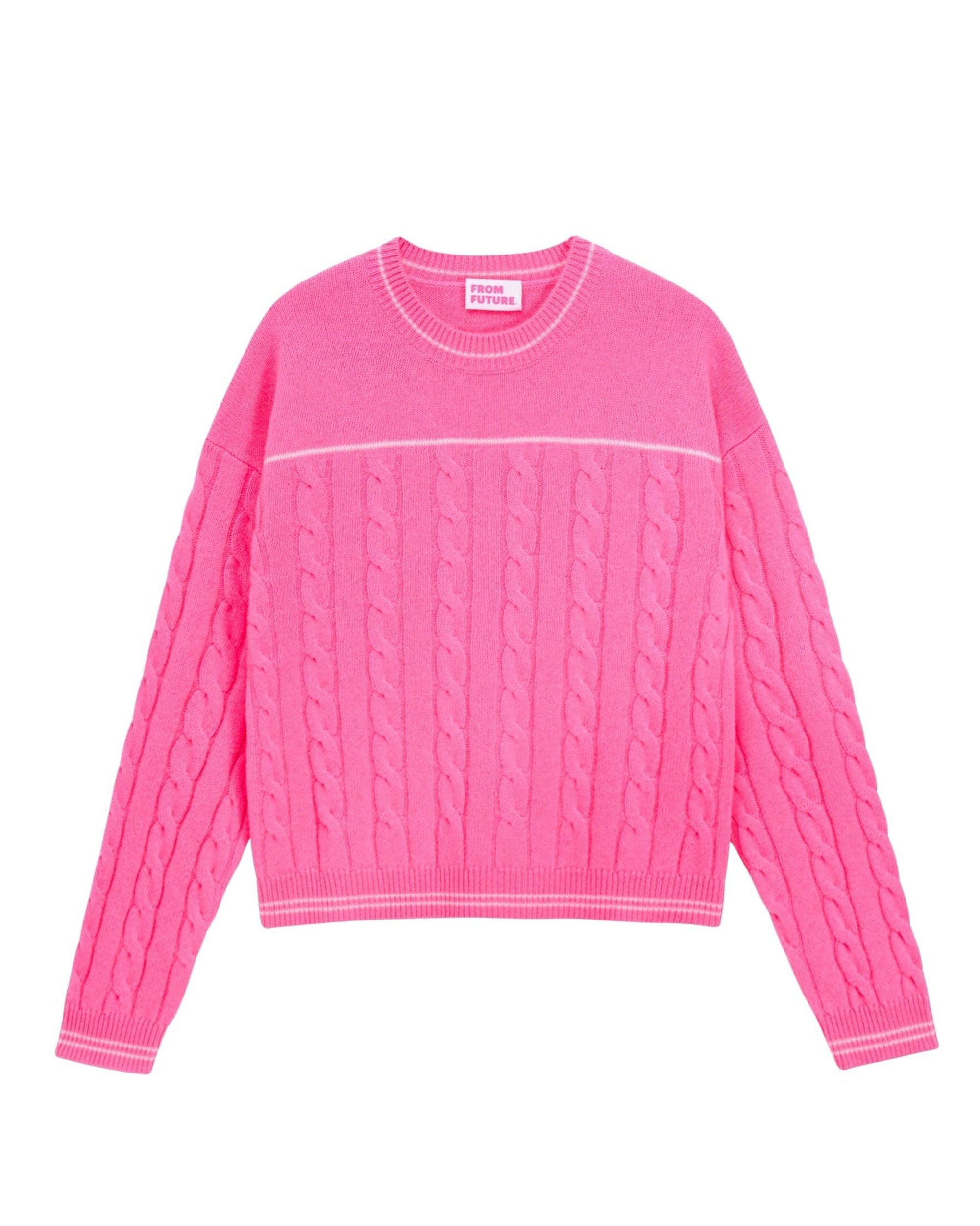 Pull à col rond Future en cachemire - Magic Pink