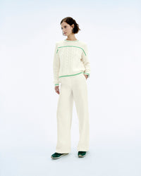 Pull Col Rond Torsades Future  - Ecru