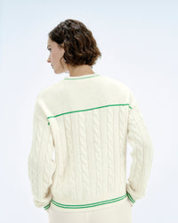 Pull Col Rond Torsades Future - Ecru