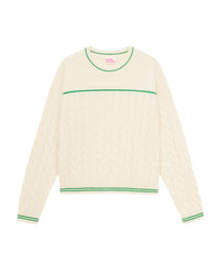Pull à col rond en cachemire - Ecru