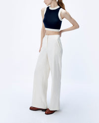 Pull sans manche en cachemire - Navy