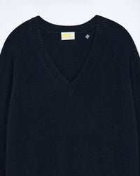 NOIR / NEW / QTY : 4 / Pull Col V Oversize Light - Noir