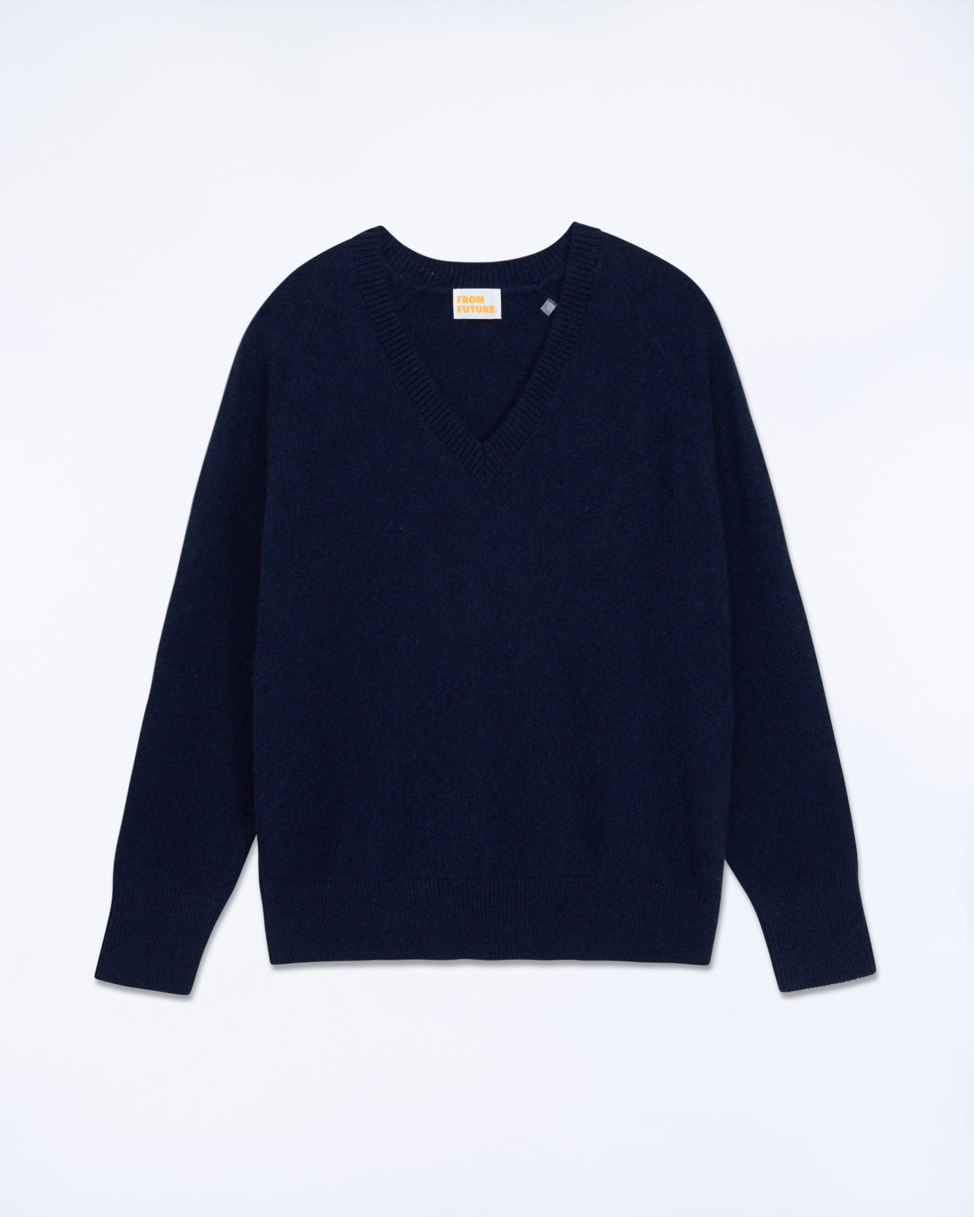 NAVY CHINÉ / NEW / QTY : 7 / Pull Col V Oversize Light - Navy Chiné