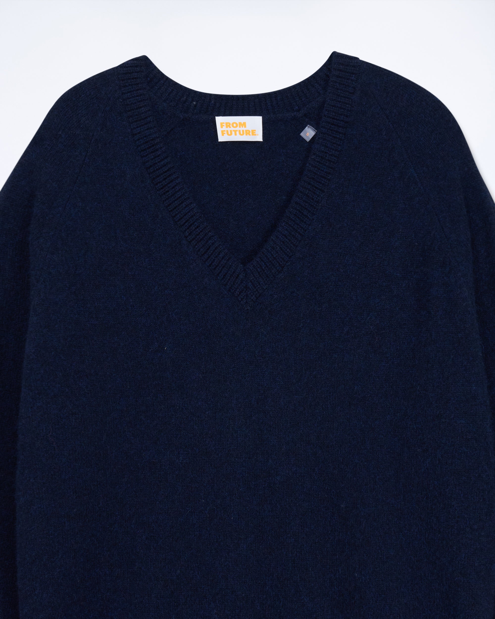 NAVY CHINÉ / NEW / QTY : 7 / Pull Col V Oversize Light - Navy Chiné