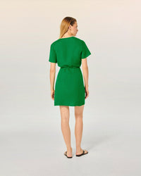 Robe Courte Manche Courte Danny  - Tropical Green