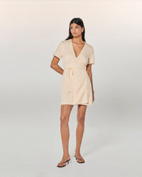 BEIGE / NEW / QTY : 72 / Robe Courte Manche Courte Danny - Beige