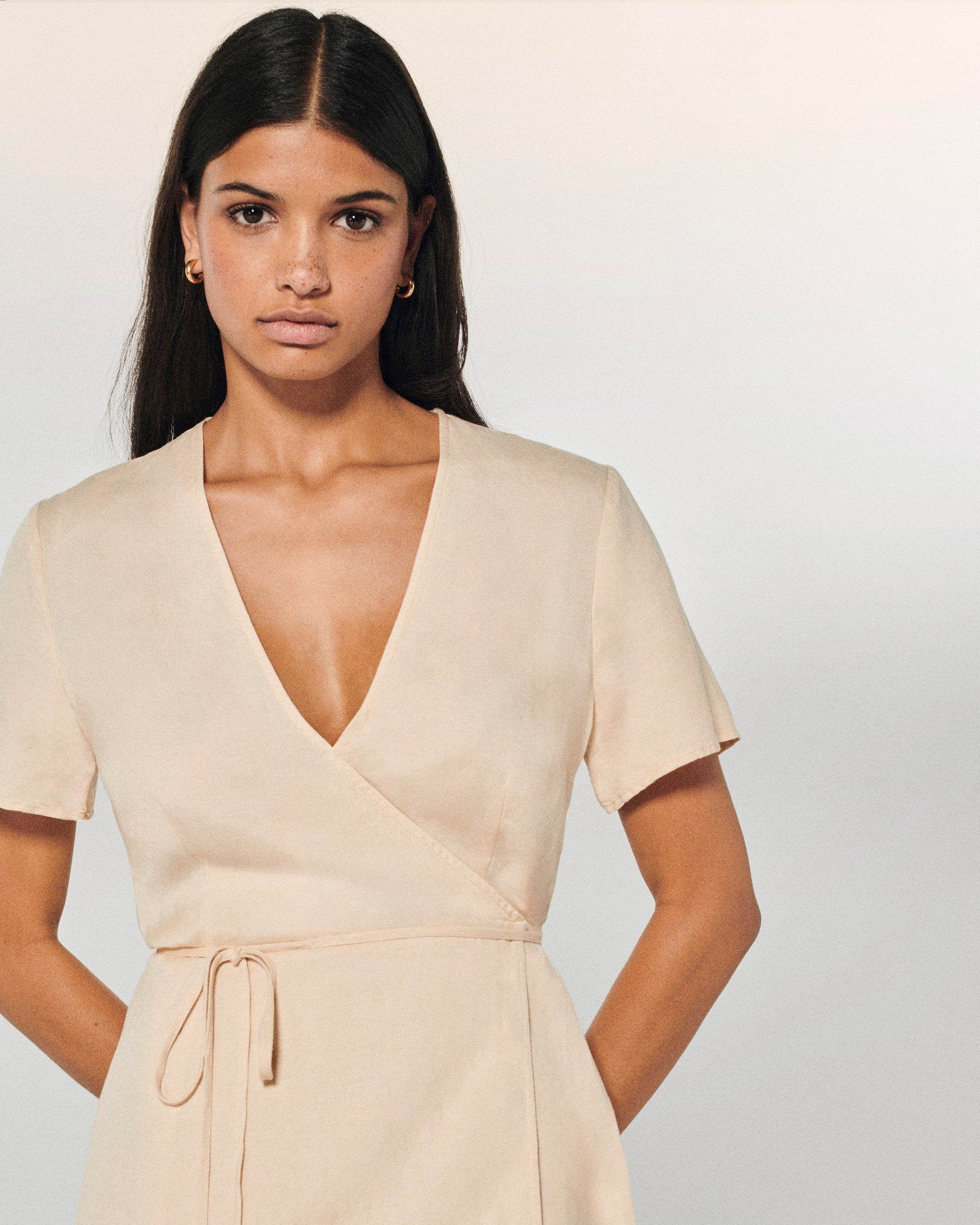 Robe Courte Manche Courte Danny - Beige