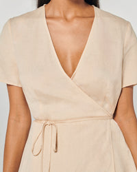 BEIGE / NEW / QTY : 72 / Robe Courte Manche Courte Danny - Beige