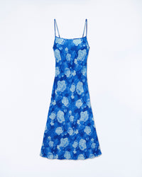 ROMANTIC ROSES BLEU / NEW / QTY : 1 / Robe Longue Bretelle Gisele - Romantic Roses Bleu
