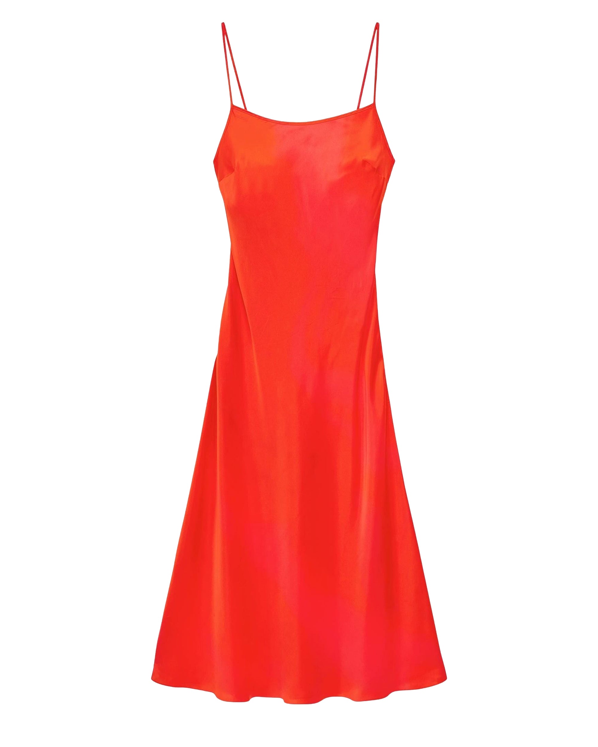 Robe longue à bretelles Gisele en soie - Utopic Pink