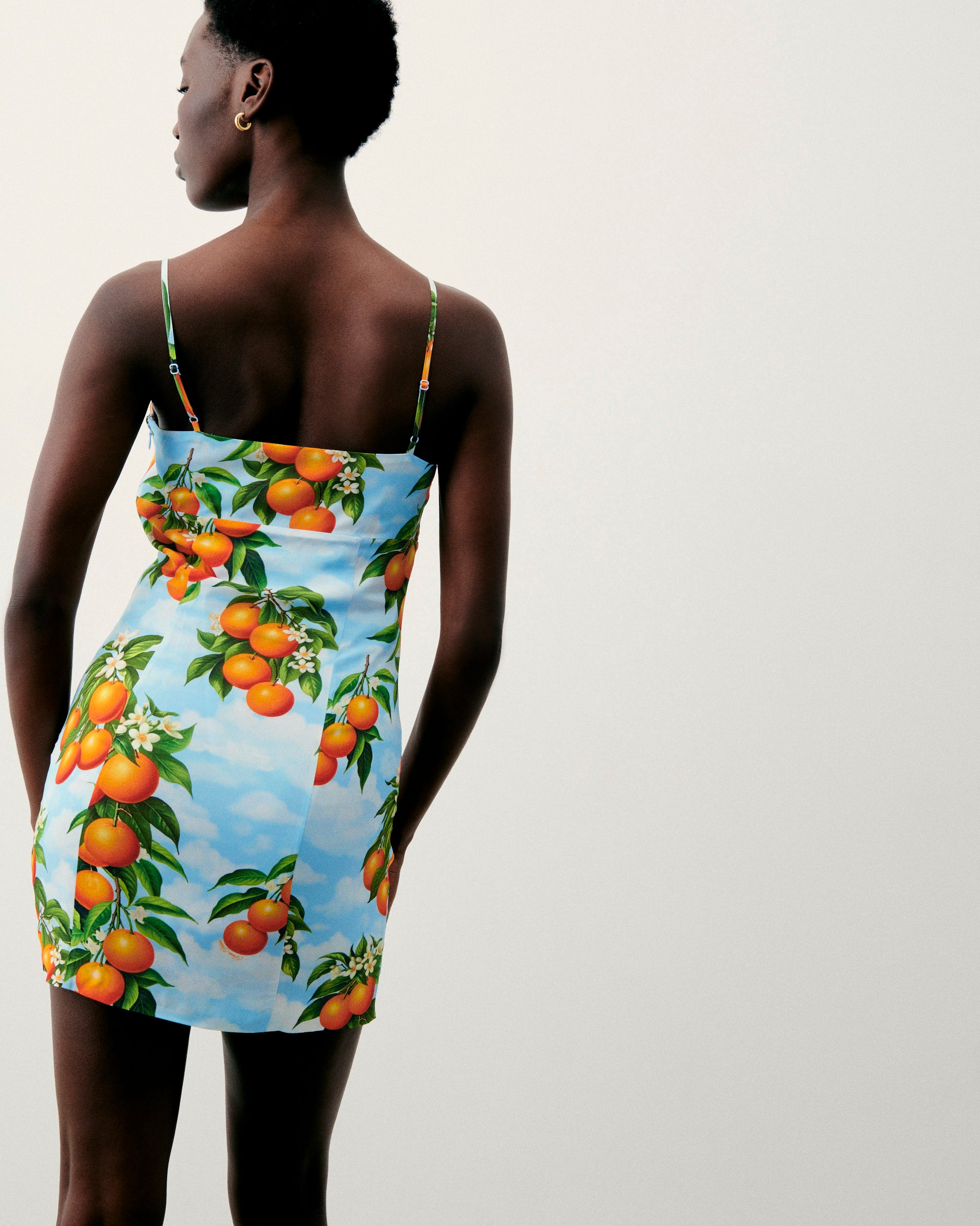 Y. ONLY PORTE / ORANGE SKY / NEW / QTY : 5 / Robe Courte Bretelle Billie - Orange Sky