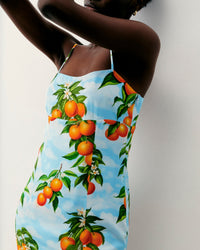 Robe courte à bretelles Billie - Orange Sky