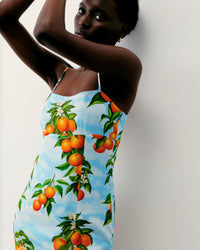 Y. ONLY PORTE / ORANGE SKY / NEW / QTY : 5 / Robe Courte Bretelle Billie - Orange Sky