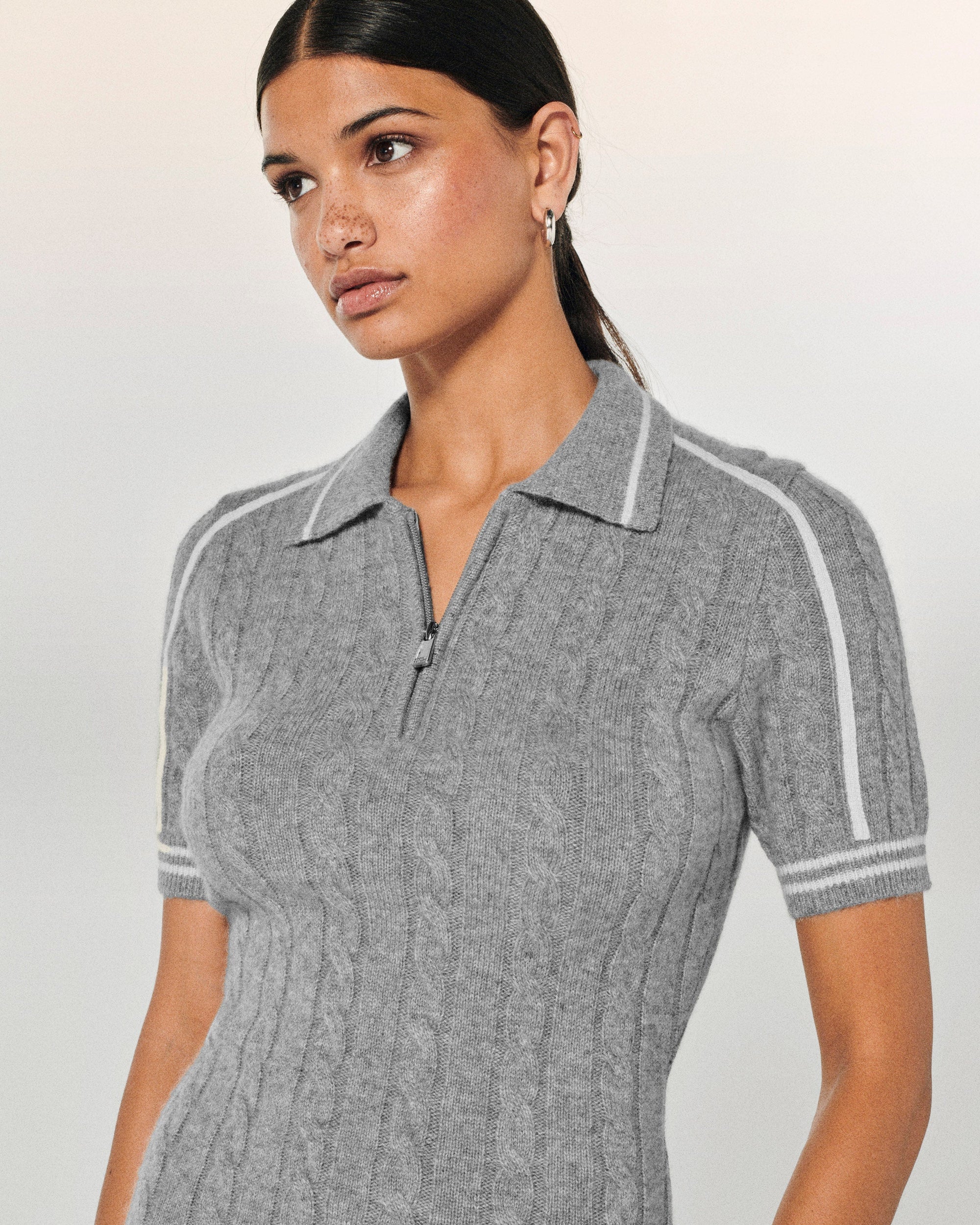 Robe Courte Torsades Future  - Gris Chine Fonce F