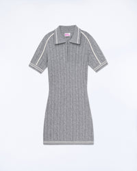 GRIS CHINE FONCE / NEW / QTY : 30 / Robe Courte Torsades Future - Gris Chine Fonce