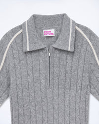 GRIS CHINE FONCE / NEW / QTY : 30 / Robe Courte Torsades Future - Gris Chine Fonce