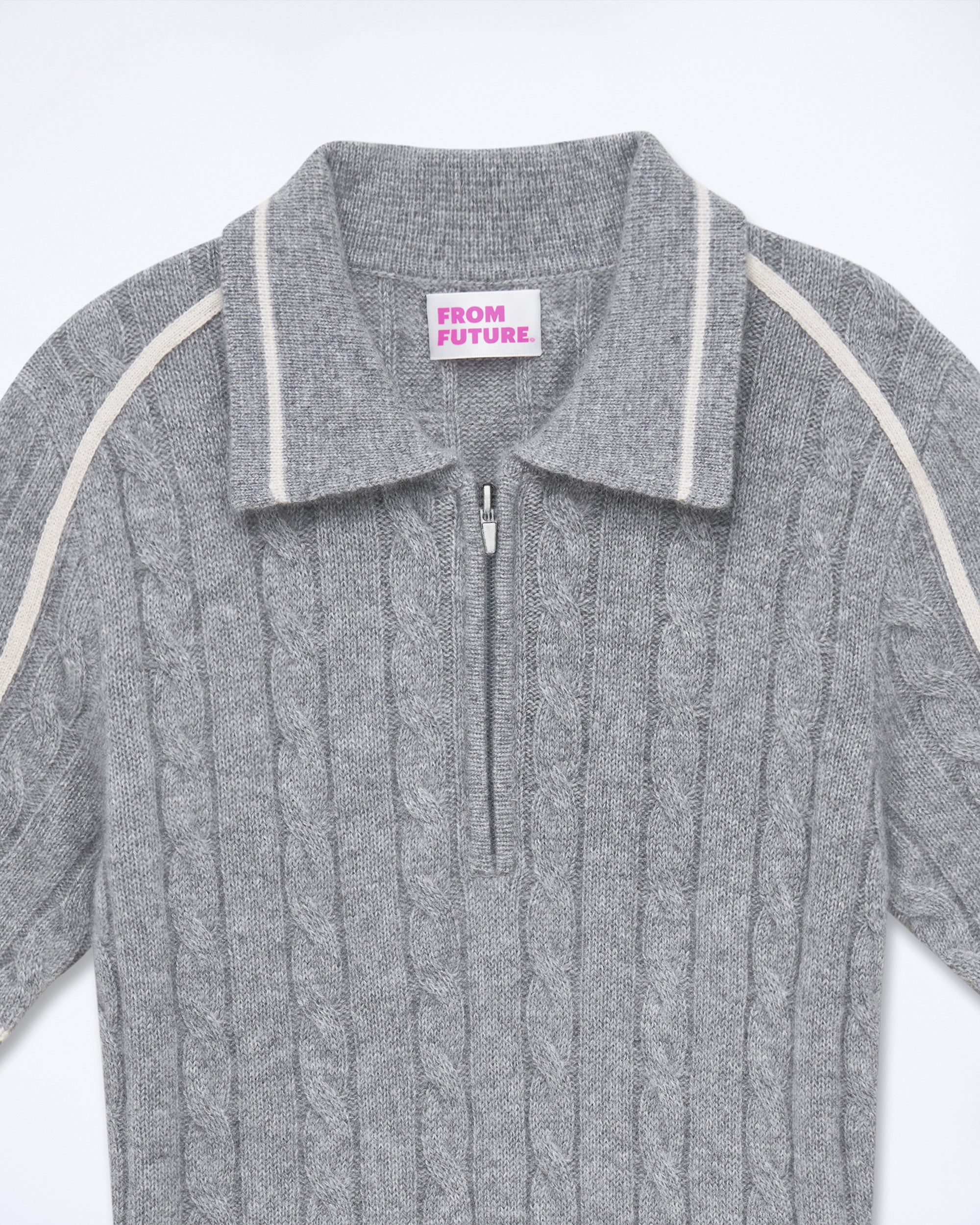 GRIS CHINE FONCE / NEW / QTY : 30 / Robe Courte Torsades Future - Gris Chine Fonce